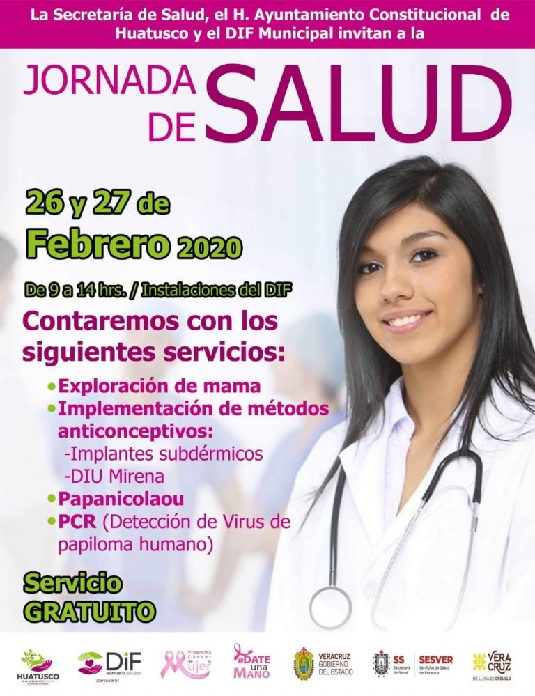 INVITAN A LAS JORNADAS DE SALUD GRATUITAS EN HUATUSCO