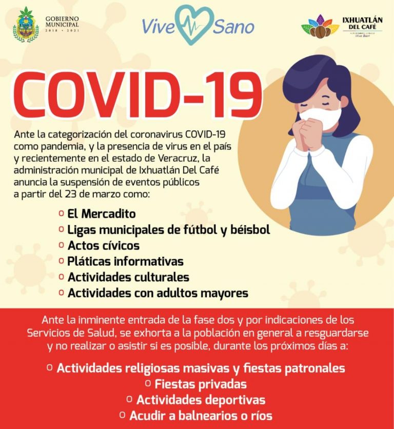 SE CANCELAN EVENTOS MASIVOS