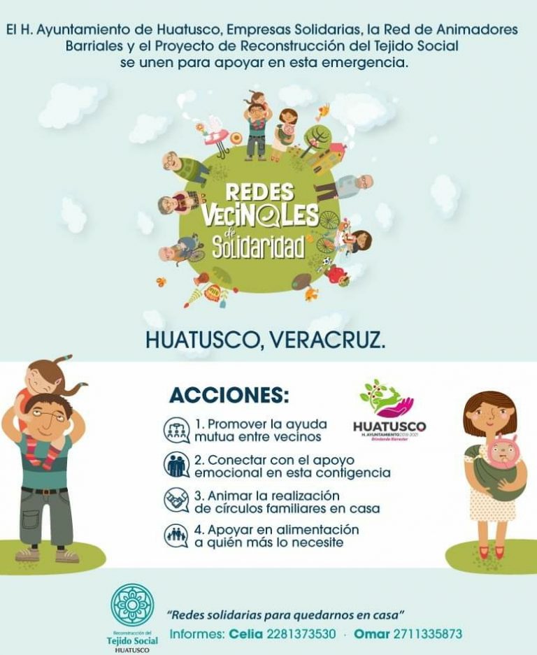 AYUNTAMIENTO DE HUATUSCO SE UNE A LAS REDES VECINALES DE SOLIDARIDAD, REVES