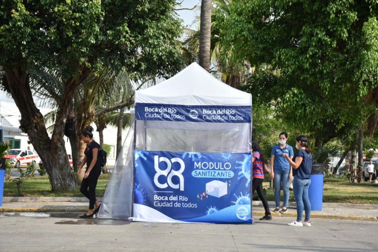 EN BOCA DEL RÍO INSTALARÁN 11 MÓDULOS SANITIZANTES ANTE LA CONTINGENCIA DE COVID-19
