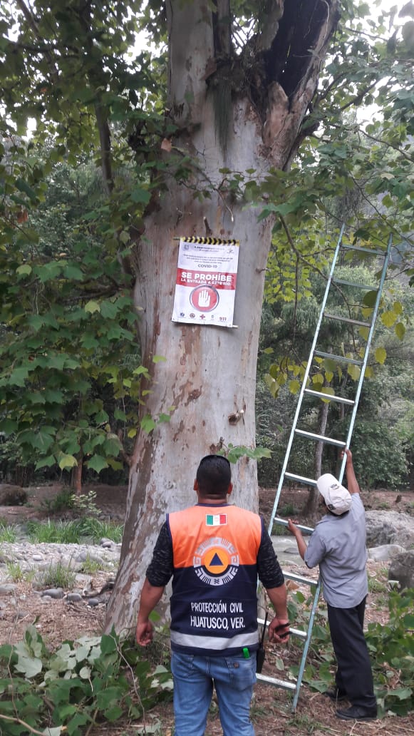 COLOCAN LONAS PROHIBIENDO ENTRADA A LOS RÍOS POR COVID-19