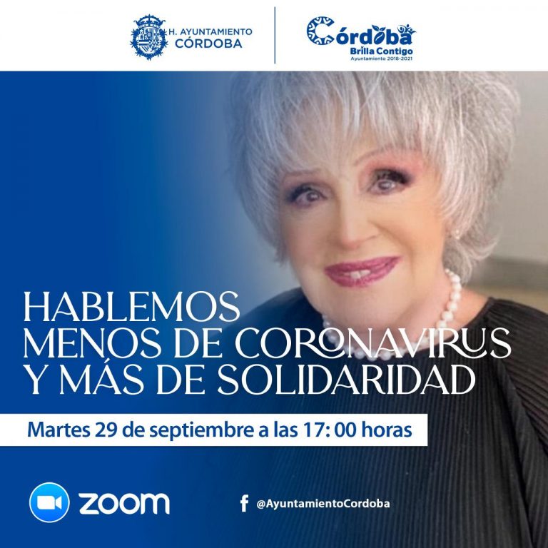 INVITAN A CONFERENCIA HABLEMOS MENOS DE CORONAVIRUS Y MÁS DE SOLIDARIDAD EN CÓRDOBA