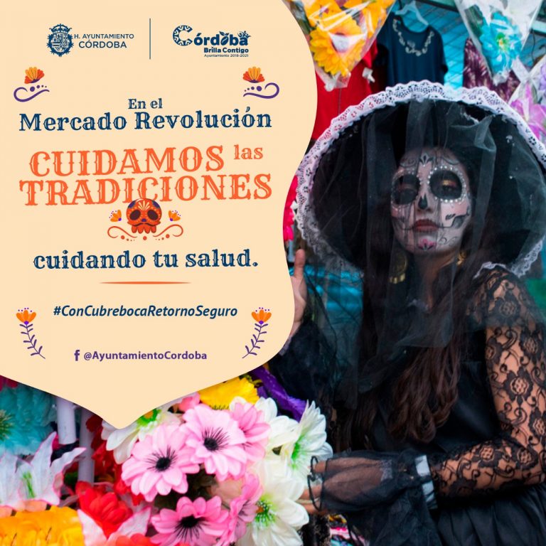 REFUERZAN MEDIDAS SANITARIAS EN MERCADOS DE CÓRDOBA PARA DÍA DE MUERTOS