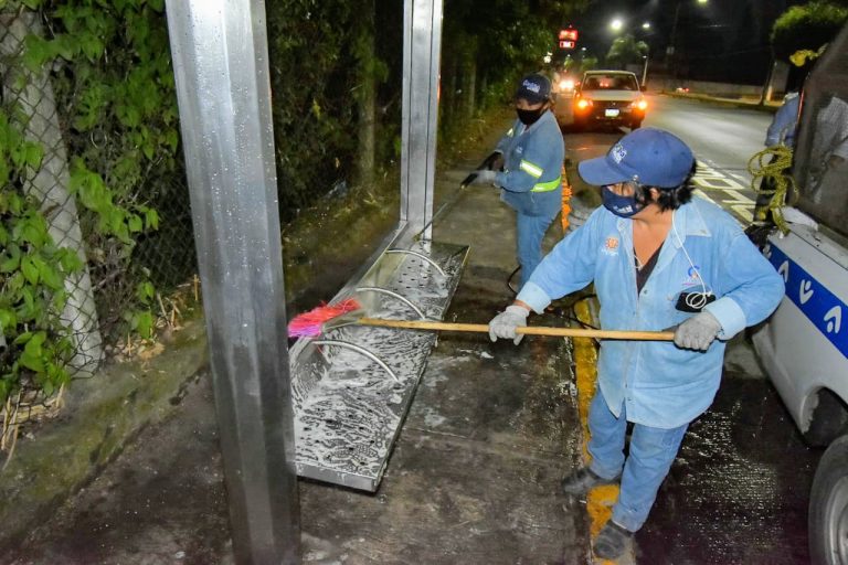 REFUERZAN ACCIONES DE LIMPIEZA EN PARABUSES DE CÓRDOBA