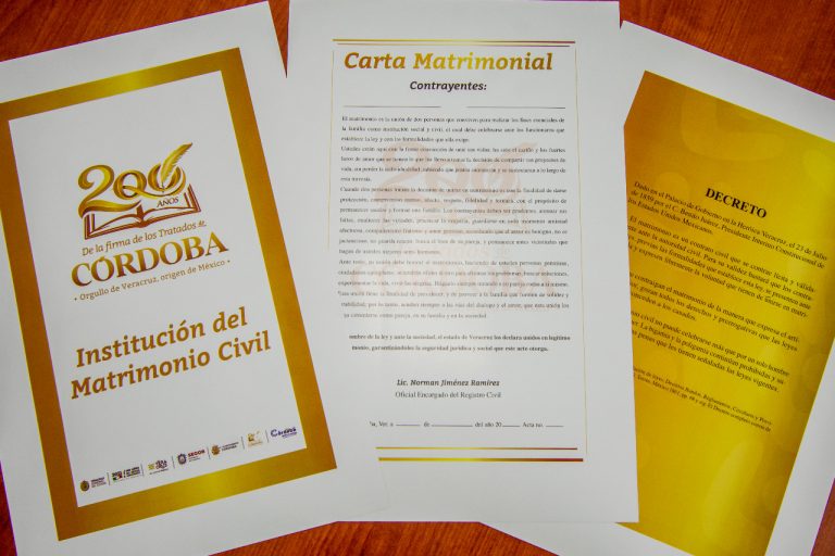 AYUNTAMIENTO DE CÓRDOBA EMITE EDICIÓN ESPECIAL DE ACTA MATRIMONIAL