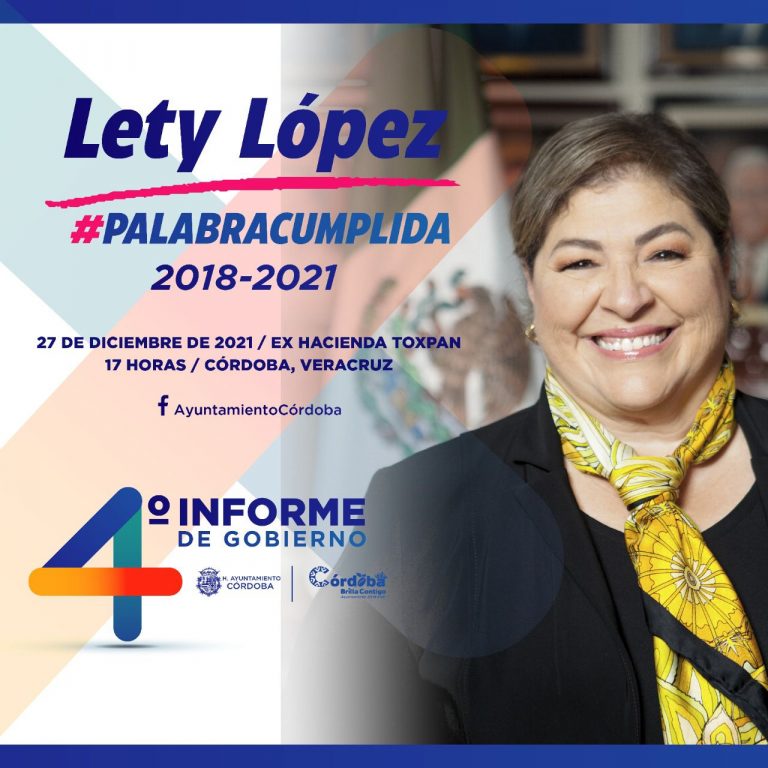 ANUNCIA LETICIA LÓPEZ LANDERO SU CUARTO INFORME DE GOBIERNO