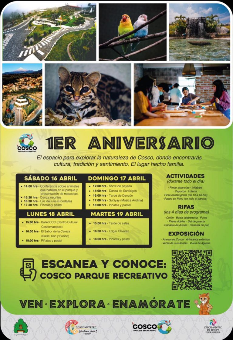 INVITAN A PRIMER ANIVERSARIO DE «COSCO» PARQUE RECREATIVO