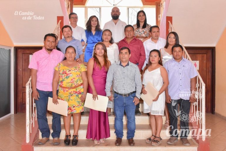 GABRIEL LAGUNES Y PINA MEJIA, TESTIGOS DE HONOR EN BODAS COLECTIVAS