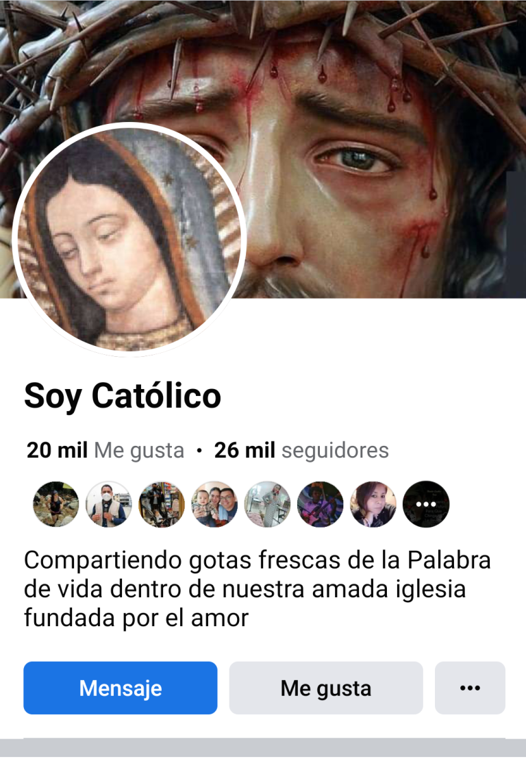 HACKEAN CUENTA DE LA PÁGINA SOY CATÓLICO