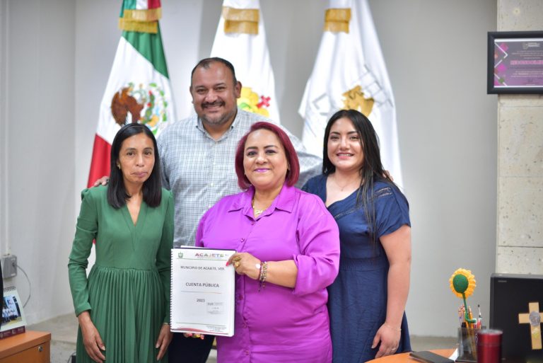 RECIBE PRESIDENTA DEL CONGRESO LA CUENTA PÚBLICA 2023 DEL AYUNTAMIENTO DE ACAJETE