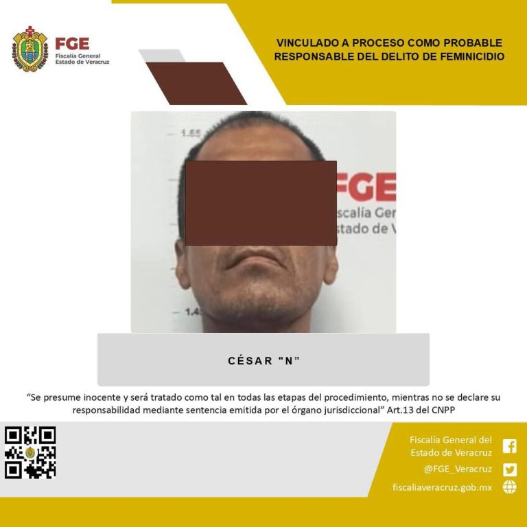 VINCULADO A PROCESO COMO PROBABLE RESPONSABLE DEL DELITO DE FEMINICIDIO
