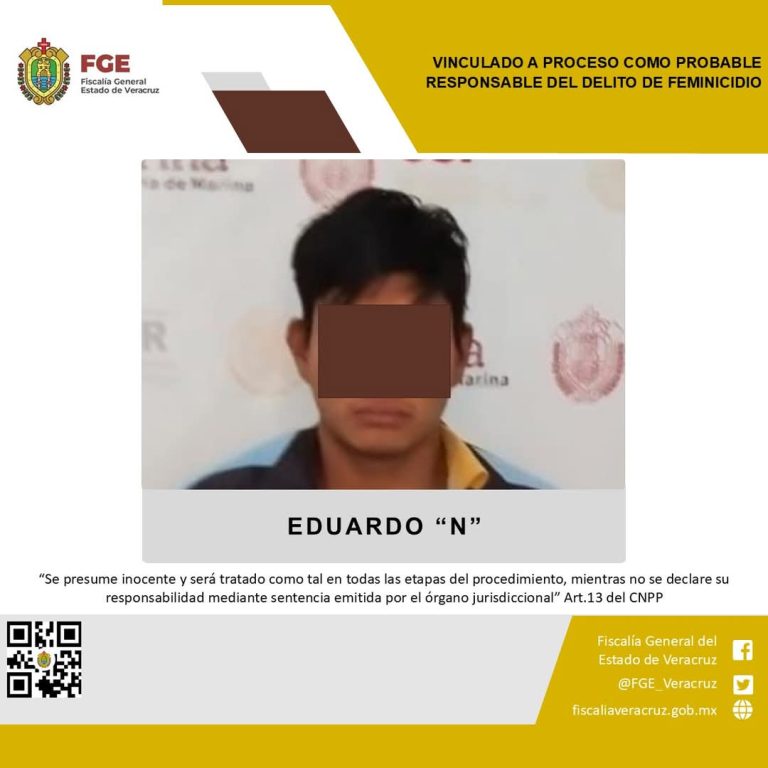 VINCULADO A PROCESO COMO PROBABLE RESPONSABLE DEL DELITO DE FEMINICIDIO