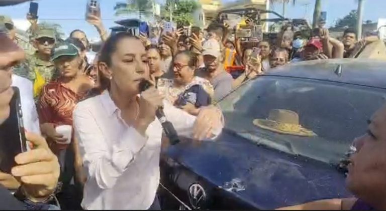 «SUS PALABRAS NO ME SIRVEN, EMPIECEN A AYUDAR», RECLAMAN DAMNIFICADOS A CLAUDIA SHEINBAUM EN POZA RICA