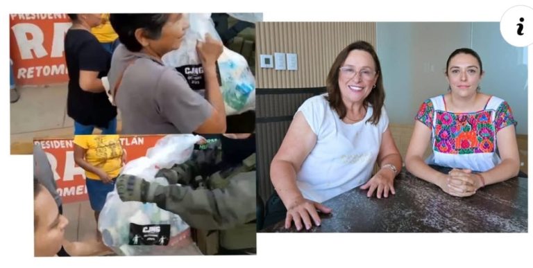 ENORME NEGLIGENCIA Y OMISIÓN DE ROCÍO NAHLE, QUE HASTA EL CJNG ENTREGÓ APOYOS EN TIHUATLÁN, VERACRUZ